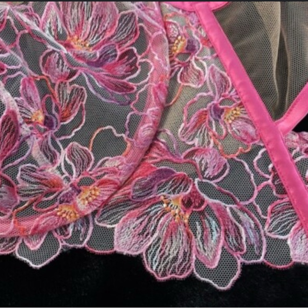 For Love and Lemons Hibiscus Embroidery Underwire Bralette